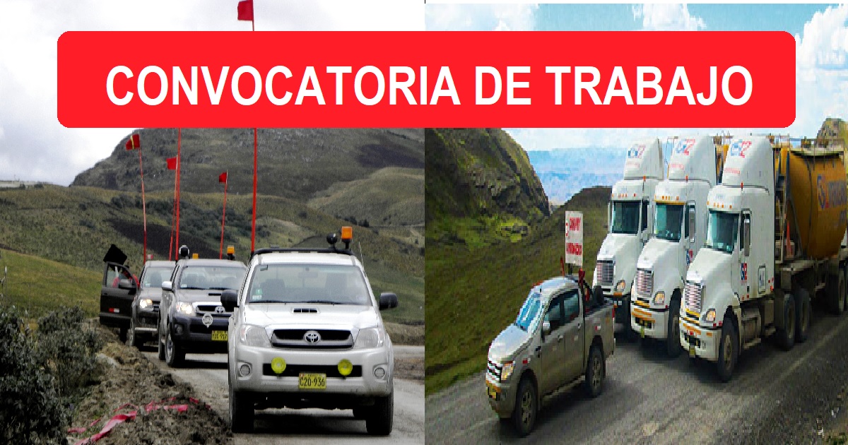 CONVOCATORIA DE TRABAJO PARA CONDUCTORES