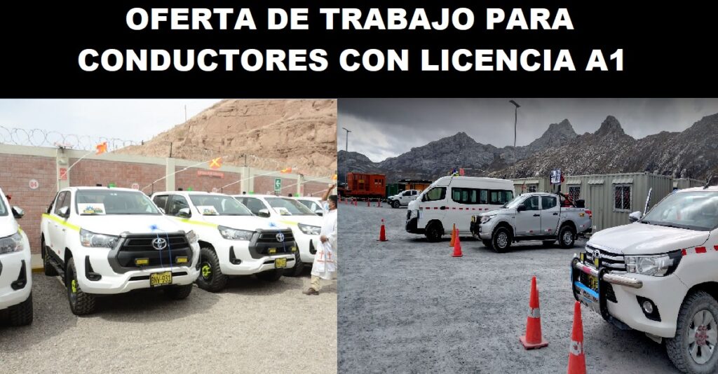 OFERTA DE TRABAJO PARA CONDUCTORES CON LICENCIA A1