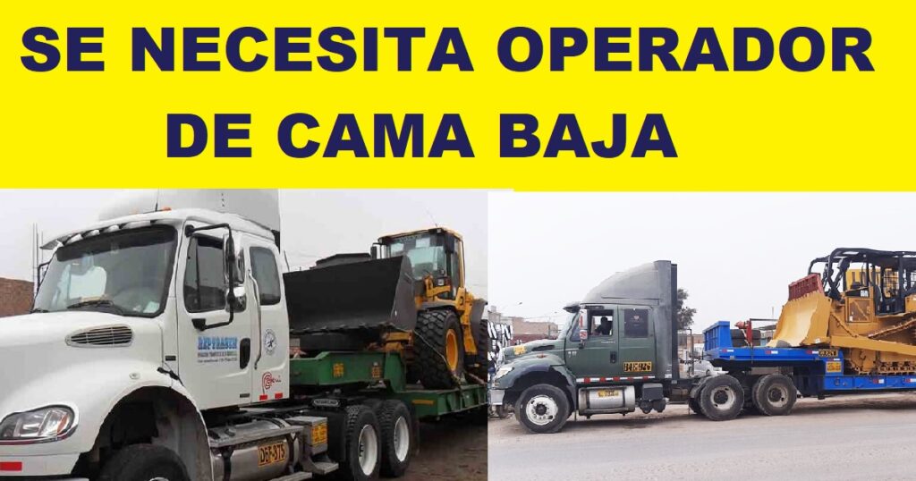 OPERADOR DE CAMA BAJA