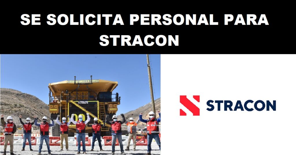 SE SOLICITA PERSONAL PARA STRACON