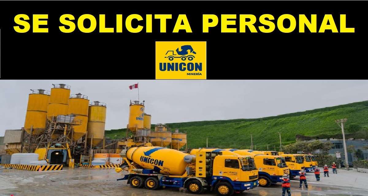 SE SOLICITA PERSONAL PARA UNION DE CONCRETERAS S.A